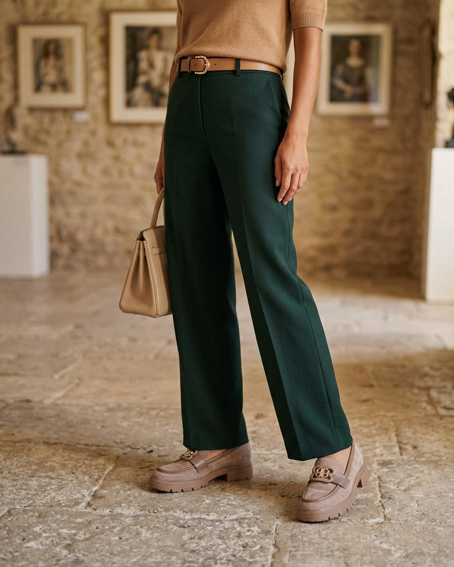 Mocassins en suédine à boucle décorative - Taupe