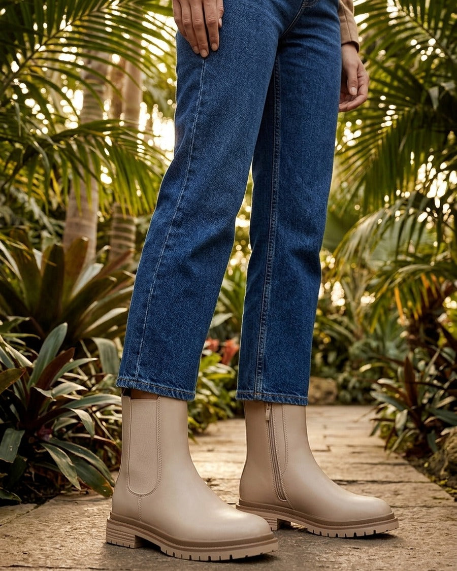 Chelsea boots unies - Taupe