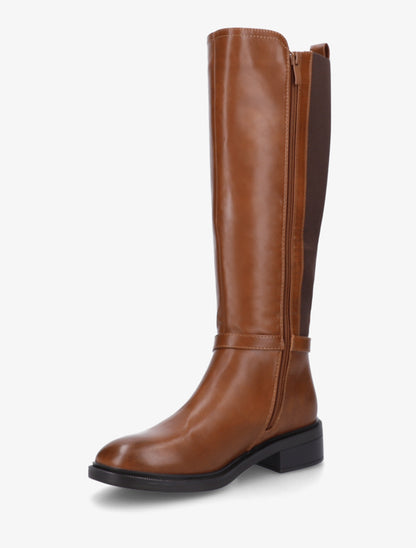 Bottes style cavalière à boucle fantaisie - Camel - 3