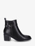 Bottines en simili à talon - Noir - 1