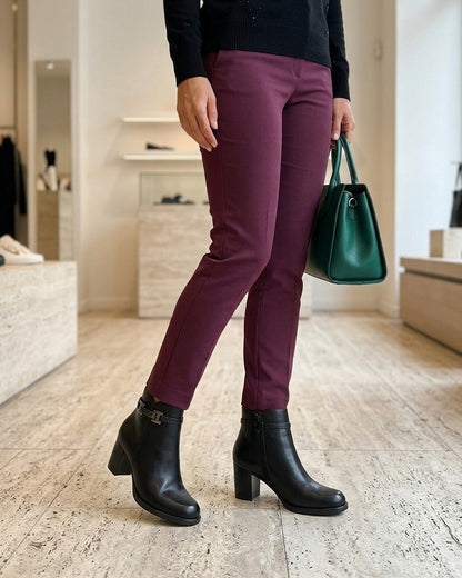 Bottines en simili à sangle décorative - Noir
