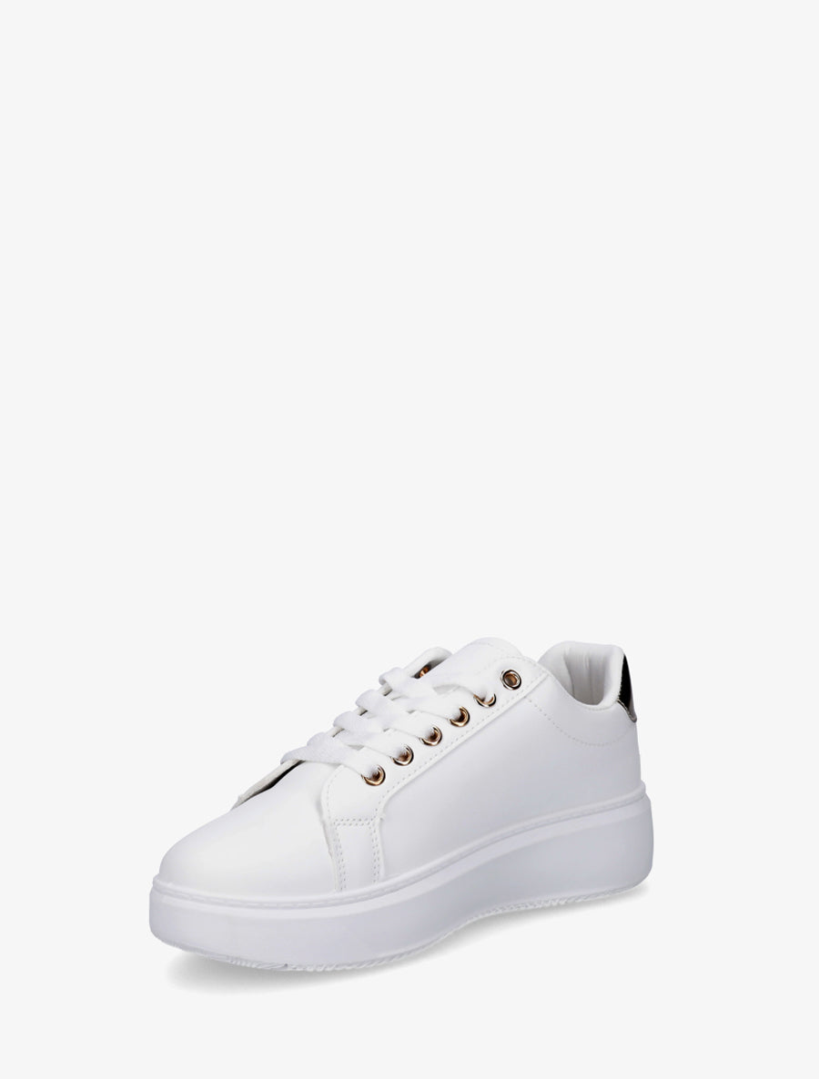 Sneakers à empiècement coeur strassé - Or - 3