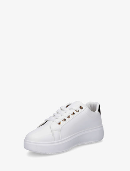 Sneakers à empiècement coeur strassé - Or - 3