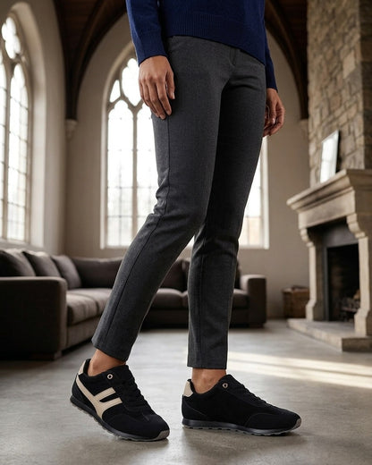 Sneakers unies en suédine - Noir