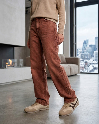 Sneakers unies en suédine - Beige