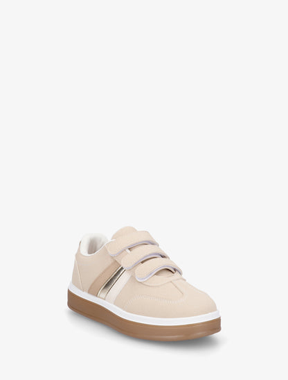 Sneakers à scratch et semelle caoutchouc - Taupe - 2