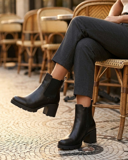 Bottines à cheville élastiquée - Noir
