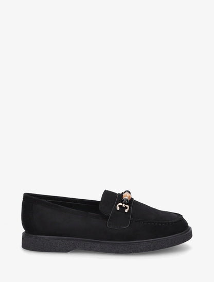 Mocassins suédine à perles - Noir - 1