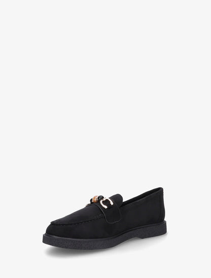 Mocassins suédine à perles - Noir - 3