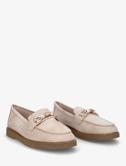 Mocassins suédine à perles - Beige - 4