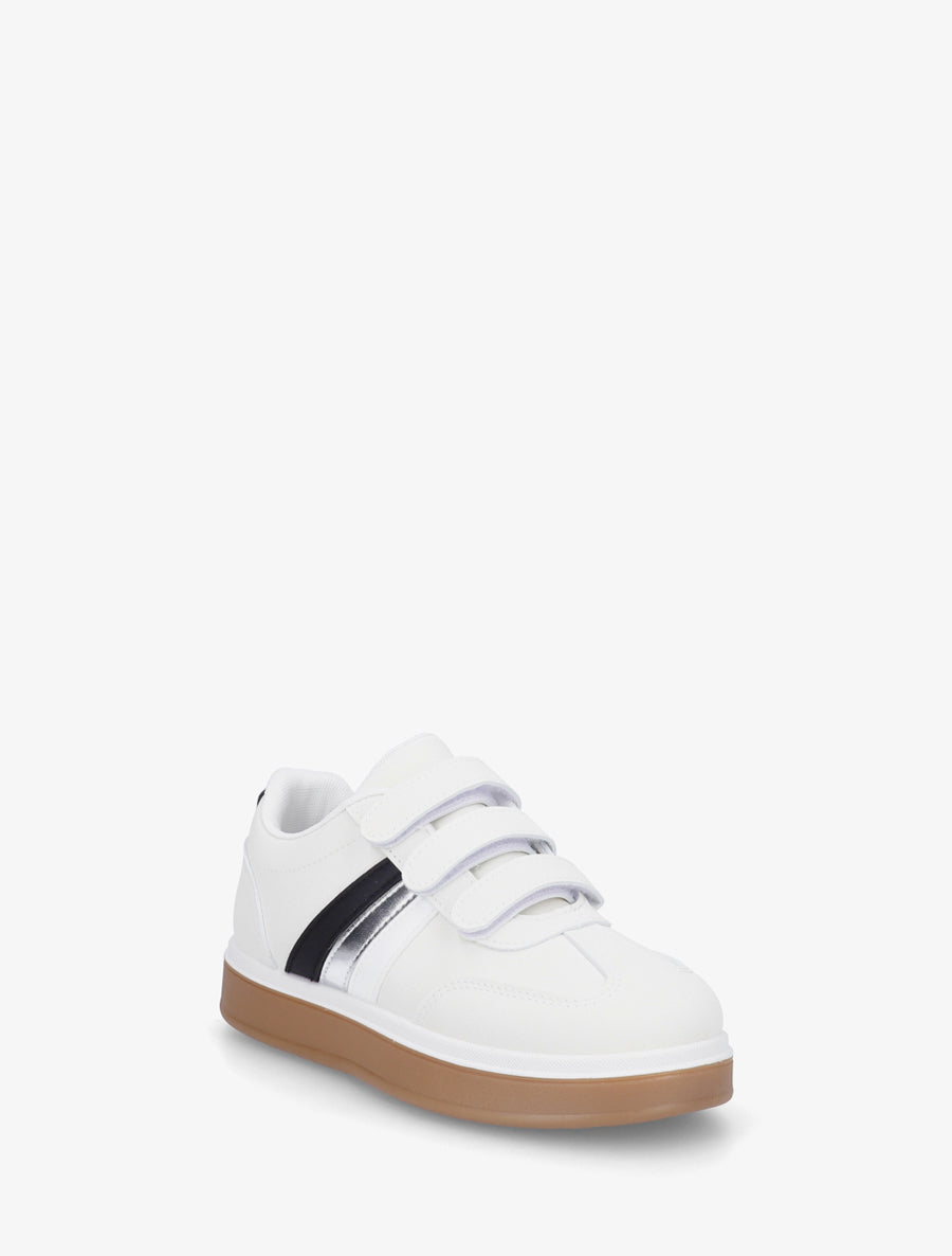 Sneakers à scratch et semelle caoutchouc - Blanc - 2