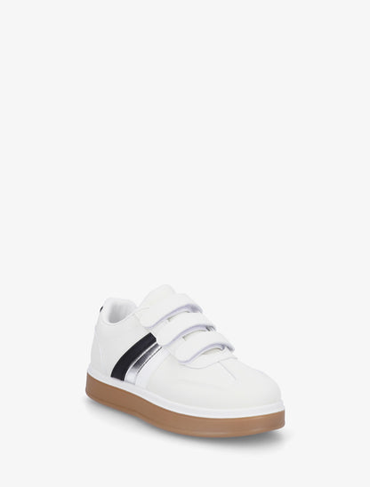 Sneakers à scratch et semelle caoutchouc - Blanc - 2