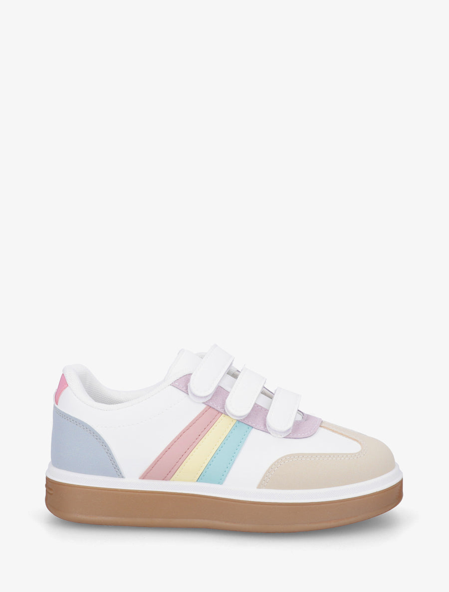 Sneakers à scratch et semelle caoutchouc - Multi - 1
