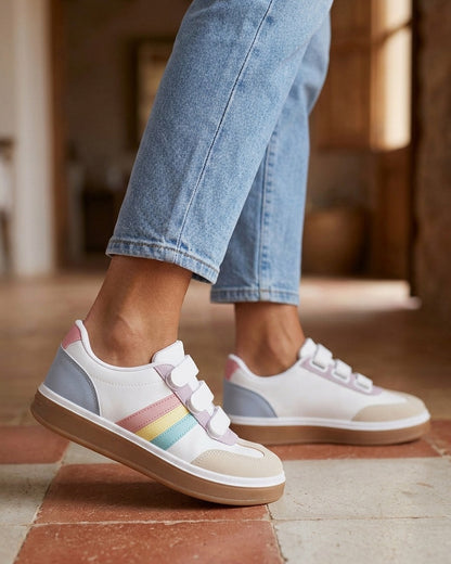 Sneakers à scratch et semelle caoutchouc - Multi