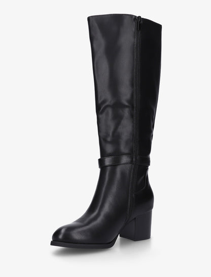 Bottes élastiquées à talon - Noir - 3