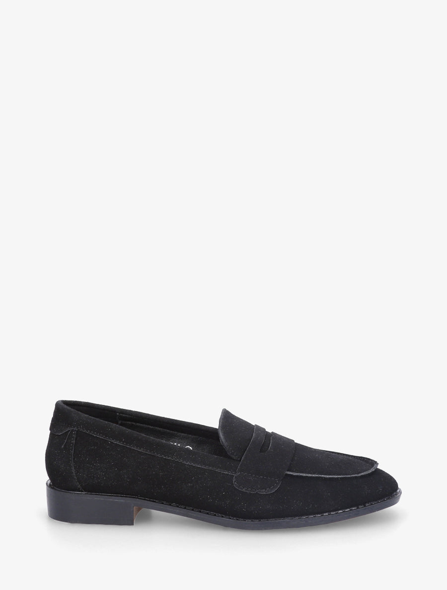 Mocassins classique en suédine - Noir - 1