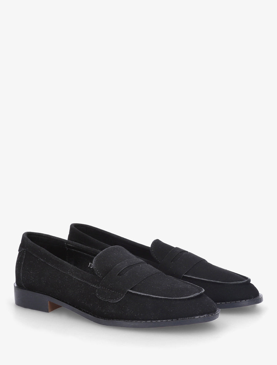 Mocassins classique en suédine - Noir - 4