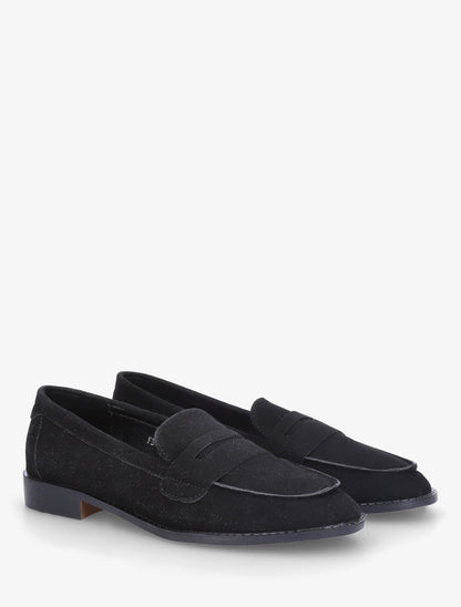 Mocassins classique en suédine - Noir - 4