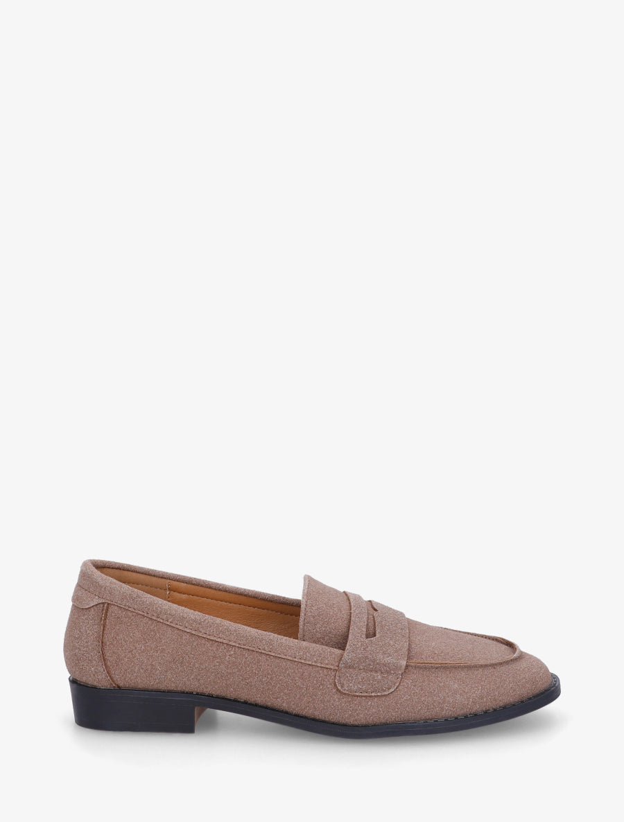 Mocassins classique en suédine - Taupe - 1