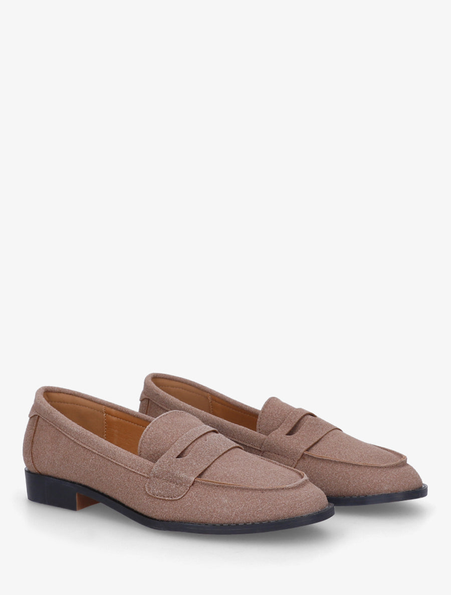 Mocassins classique en suédine - Taupe - 4