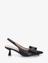 Escarpins en simili à noeud - Noir - 1