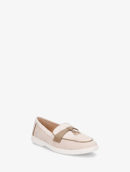 Mocassins en suédine à boucle - Beige - 2