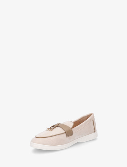 Mocassins en suédine à boucle - Beige - 3