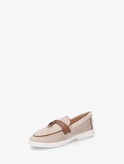 Mocassins en suédine à boucle - Taupe - 3