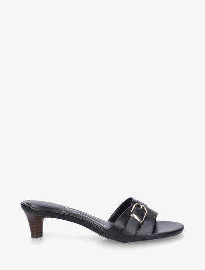 Mules en simili à boucle - Noir - 1