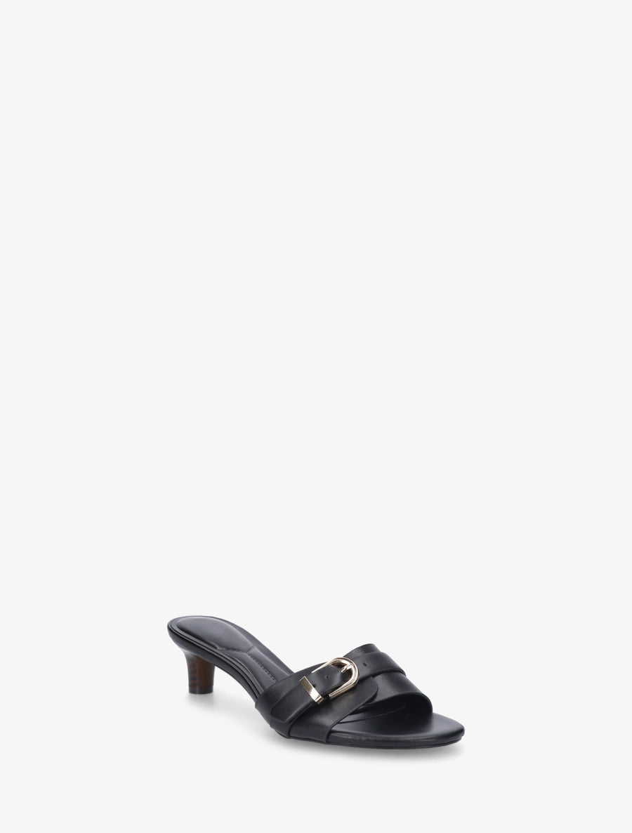 Mules en simili à boucle - Noir - 2