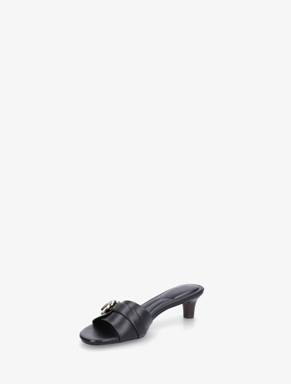 Mules en simili à boucle - Noir - 3