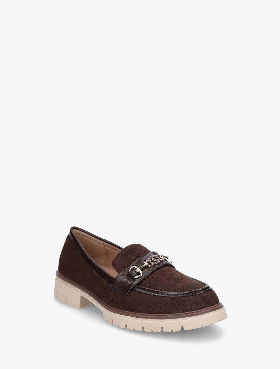 Mocassins en suédine à boucle fantaisie - Marron - 2