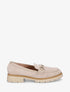 Mocassins en suédine à boucle fantaisie - Beige - 1