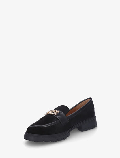 Mocassins en suédine à boucle métallique - Noir - 3