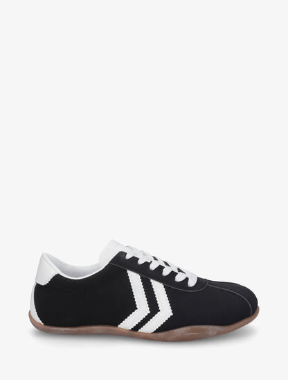 Baskets en suédine à bandes contrastantes - Noir - 1