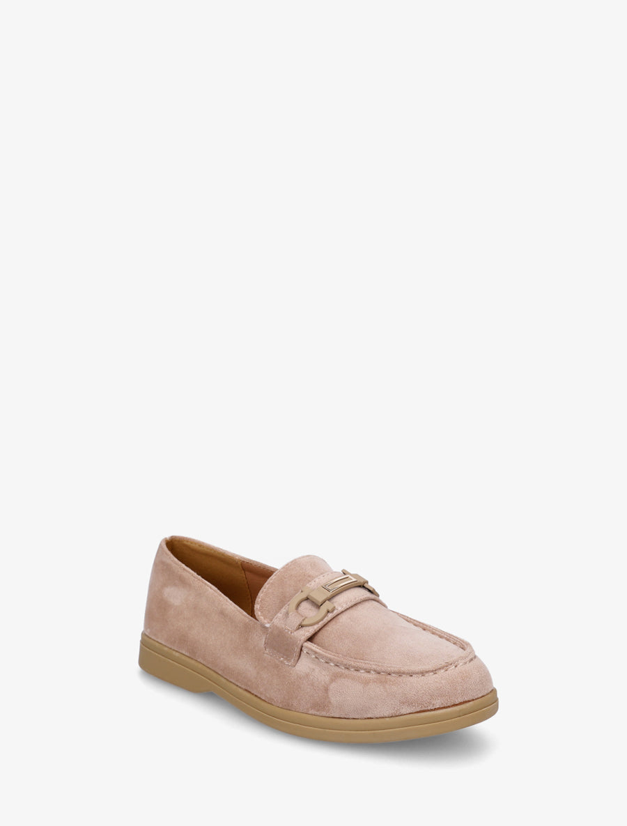 Mocassins plats en suédine - Taupe - 2
