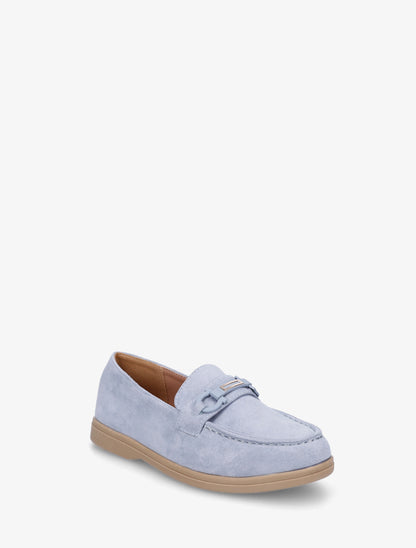 Mocassins plats en suédine - Bleu ciel - 2