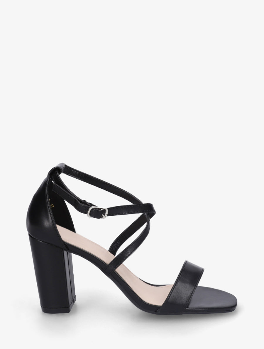 Sandales à brides croisées - Noir - 1