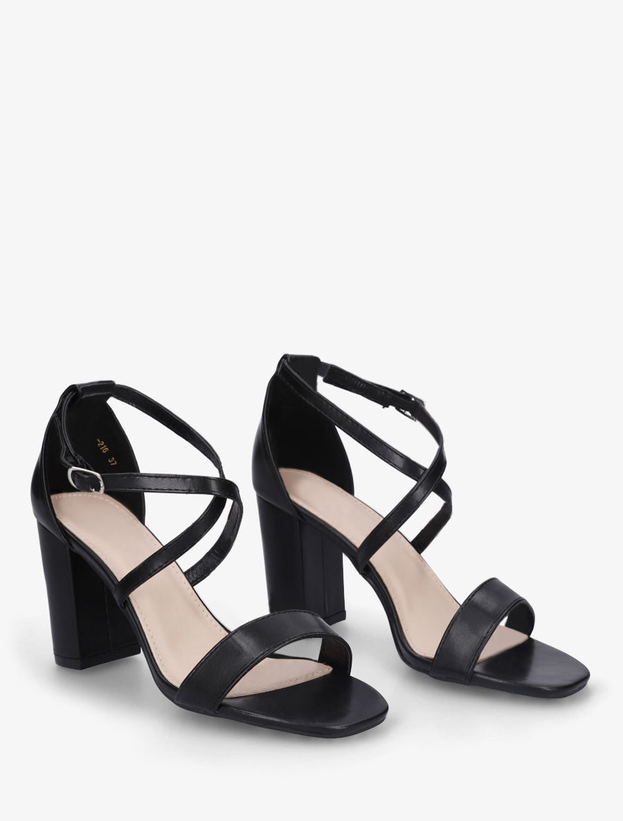Sandales à brides croisées - Noir - 4