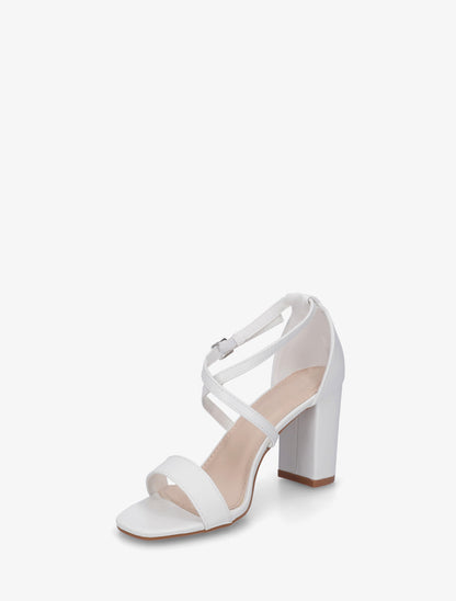 Sandales à brides croisées - Blanc - 3