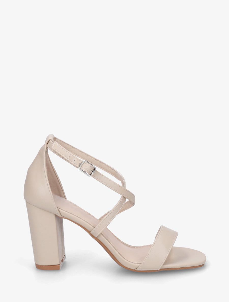 Sandales à brides croisées - Beige - 1