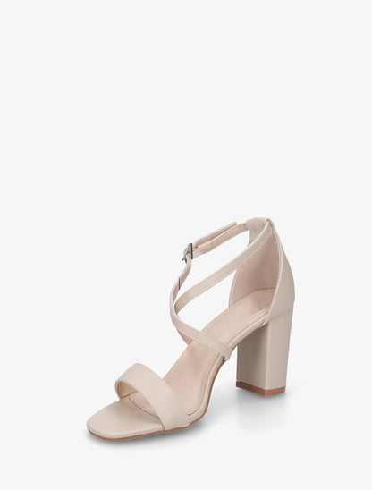 Sandales à brides croisées - Beige - 3