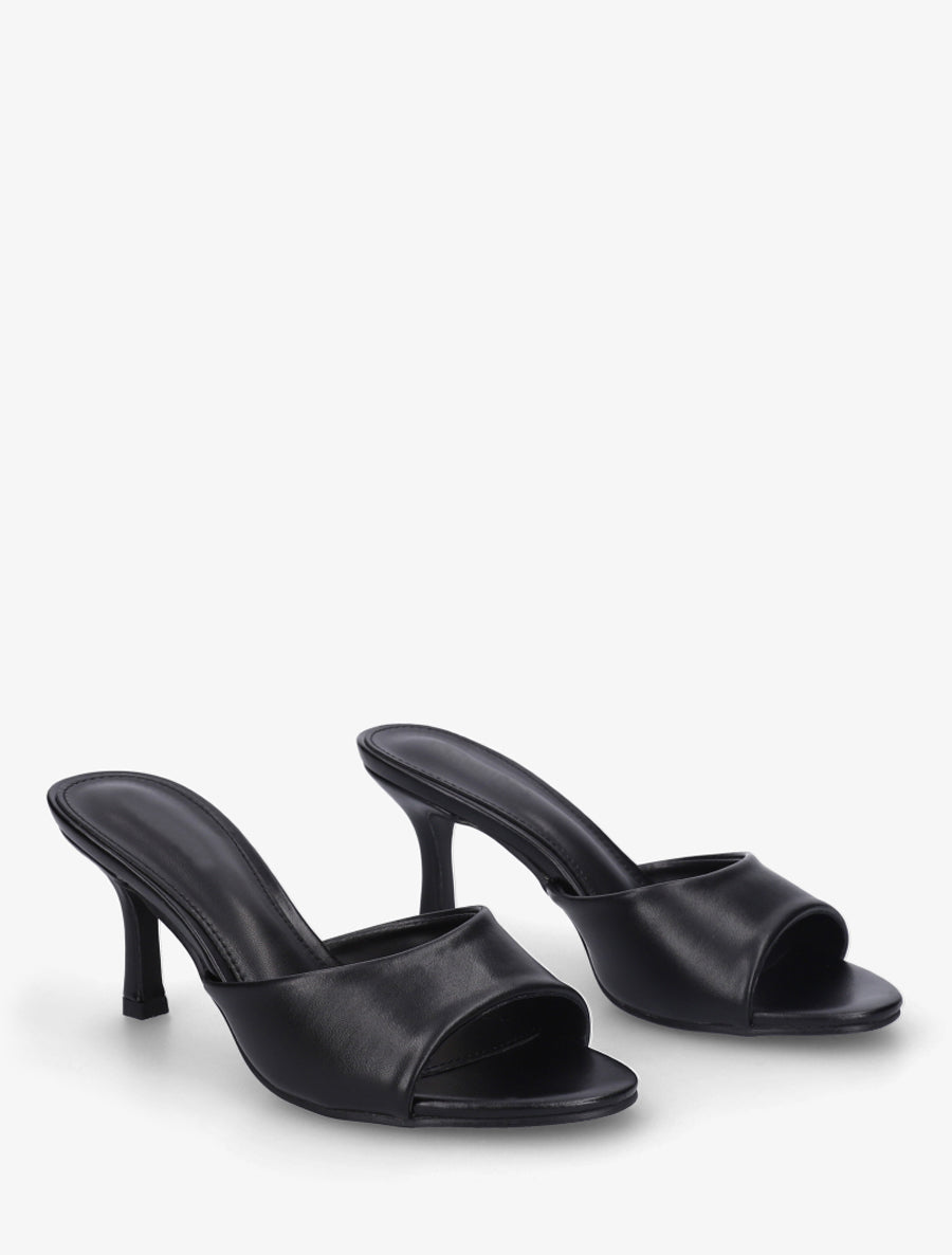Mules classiques en simili - Noir - 4