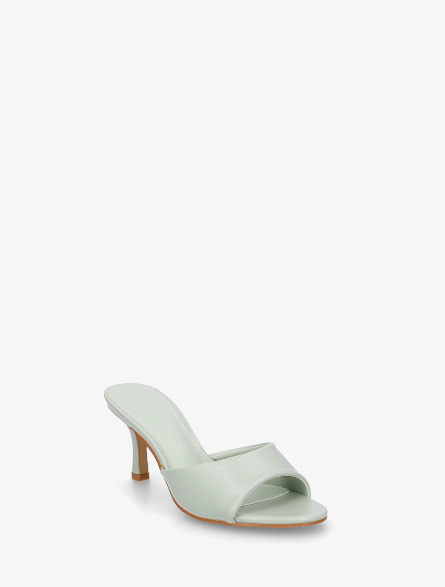 Mules classiques en simili - Vert d&