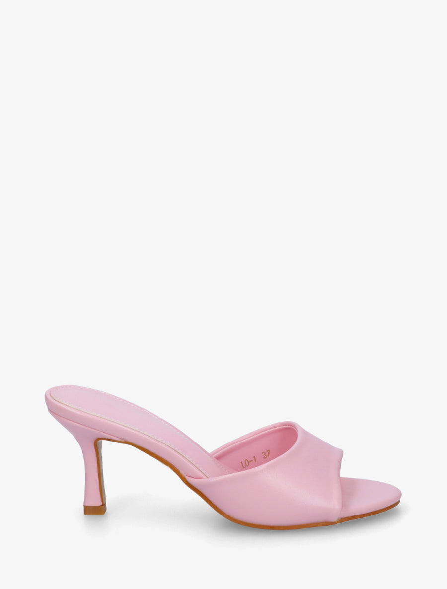 Mules classiques en simili - Rose - 1