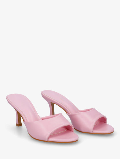 Mules classiques en simili - Rose - 4