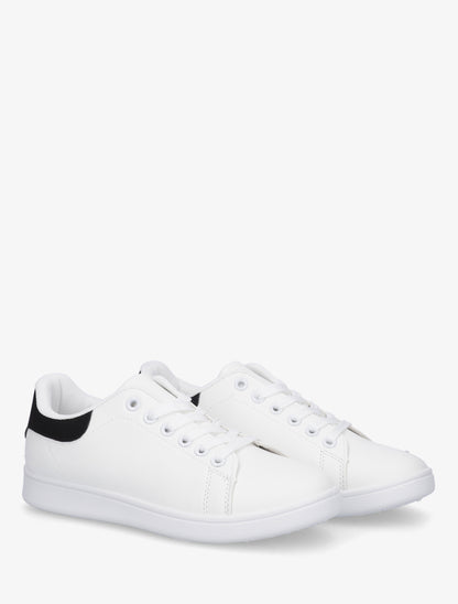 Baskets classiques en simili - Noir/blanc - 4