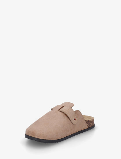 Mules style sabot en suédine - Taupe - 3