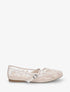 Ballerines effet mesh ornées de perles - Beige - 1