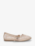 Ballerines effet mesh ornées de perles - Taupe - 1